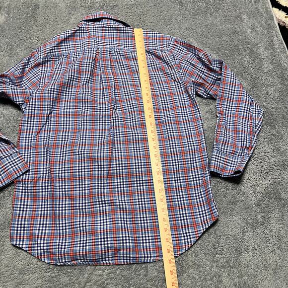Vineyard Vines Shirt Mens Medium Plaid Slim Murray Blue Red Long Sleeve Button - Picture 5 of 6